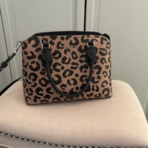 Kate Spade small leopard satchel